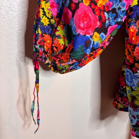 STINE GOYA NEVA Tencel 60s Floral Print High Neck Dress Size M - Picture 3 of 12